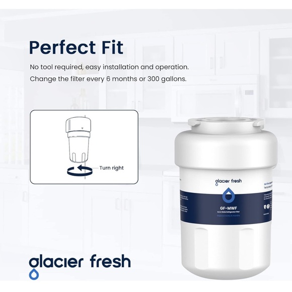Brand New in Box $15 GLACIER FRESH GF-MWF Water Filter for GE Refrigerators - Picture 2 of 9